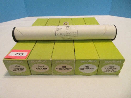 5 Player Piano Aeolian Music Rolls in Original Boxes "Me & My Shadow"