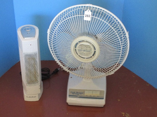 12" Cool-Breeze Oscillating 3 Speed Fan & Lasko Movable Air Heater