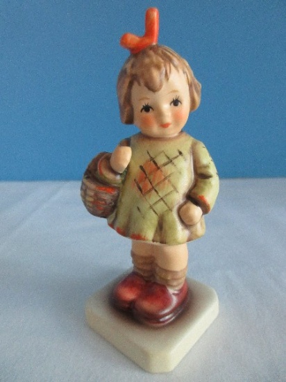 M.I. Hummel Club "I Brought You A Gift" 4" Figurine Girl w/ Basket