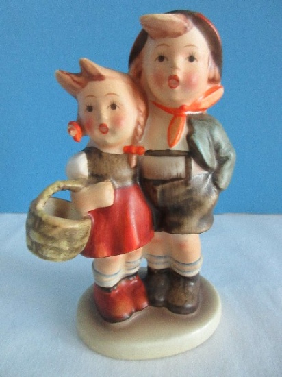 Early Goebel Hummel "Surprise" 4 1/2" Figurine #94/3/0 Boy & Girl w/ Basket