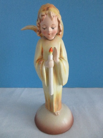 Rare Find Goebel Hummel Angelic Angel Shielding Candle 7" Figurine