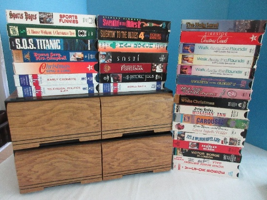 Group - Misc. VHS Cassette Video Tapes & Storage Cases Exercise Workout