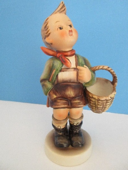 Vintage Goebel Hummel "Village Boy" 7" Figurine Boy w/ Basket