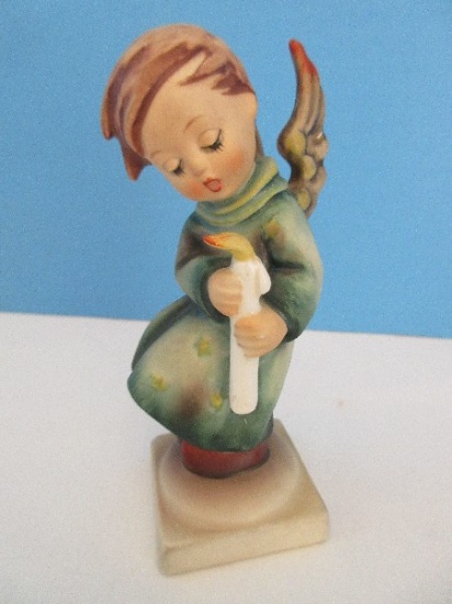 Vintage Goebel Hummel "Heavenly Angel" 4 1/2" Figurine Angel Holding Burning Candles