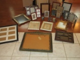 Group - Misc. Picture Frames Various Sizes & Style Brass, Resin, Simulated Wood, Etc.