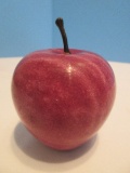 Red Marble Figural Apple Paperweight w/ Stem