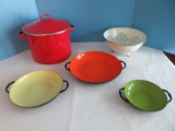 Group - Set 3 Caravelle Enamelware Sizzling Servers Imported From France
