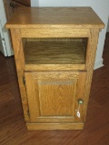 Oak Accent Cabinet w/ Shelf & Panel Door