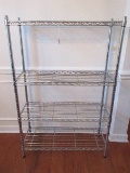 NSF Shelf Tech System Chrome 4-Tier Wire Shelving Unit Heavy Duty Storage