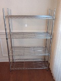 NSF Shelf Tech System Chrome 4-Tier Wire Shelving Unit Heavy Duty Storage