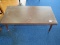 Wooden Low Table Narrow To Brass Cap Feet