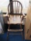 Vintage Wood Spindle Design Child's High Chair Arch Back