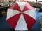 Red/White Pattern Tall Sun Umbrella