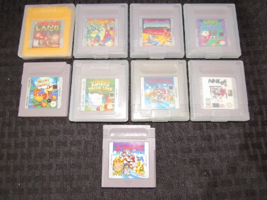 9 Vintage Nintendo Game Boy Games, Super Mario Land, Donkey Kong Land