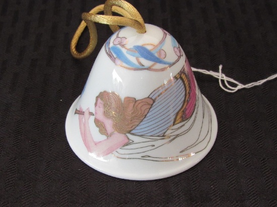 Lladro © Daisa 2003 Gilded Angel Motif Porcelain Bell