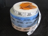 Lot - Misc. Tickets Rolls, Grey/White/Blue