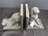 Weighted Ceramic Dog w/ Book Bookends Black