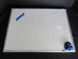 White Dry-Erase Board in Aluminum Frame