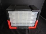 Black Organizer 4 Clear Drawers w/ Handle