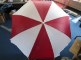 Red/White Pattern Tall Sun Umbrella