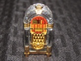 Miniature Crystal Cut Jukebox w/ Gilted Trim