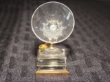 Miniature Crystal Cut Record Player w/ Gilted Trim