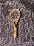 Miniature Crystal Cut Gilted Badminton Racket