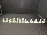 Lot - 12 Precious Moments Plastic Figurines & 25th Anniversary Ceramic Picture Frame