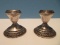 Pair - Sterling Silver Weighted Base Single 2 1/2