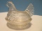 Hazel Atlas Clear Glass Small Hen on Nest Covered Candy Dish