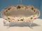 R.S. Prussia Fine Porcelain Celery Dish Rosebud Foliate Pattern Slit Handles