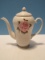 Theodore Haviland China Rose Pattern Coffee Pot & Lid Circa 1948-1957