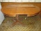 Maple Pedestal Table w/ 2 Leaves Finish Worn