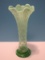 Northwood Glass Green Opalescent Tree Trunk Pattern Swung 10 1/2