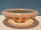 Scarce Fenton 3 Dolphin Opalescent Console Bowl w/ Rolled Edge