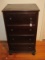 Vintage 4 Drawer Chest Wooden Pulls on Bun Feet Dark Stain Finish