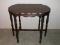 Depression Era Style Turtle Top Parlor Center Table on Ring Turned Legs