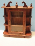 Traditional Wall Décor Curio Display Cabinet w/ Center Glass