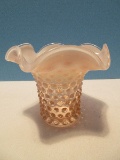 Duncan & Miller Hobnail Pattern Pink Opalescent 4