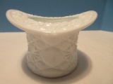 Fenton Milk Glass Daisy & Button Pattern Top Hat Topper Circa 1953-1974