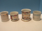 4 Remembrance Porcelain Cups 