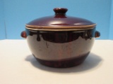 Stoneware Brown Glaze Bean Pot w/ Lid