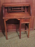 Child's Roll Top Student Desk