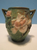 #8611 Roseville Pottery USA Magnolia Bloom Double Handle 4 1/4