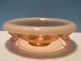 Scarce Fenton 3 Dolphin Opalescent Console Bowl w/ Rolled Edge