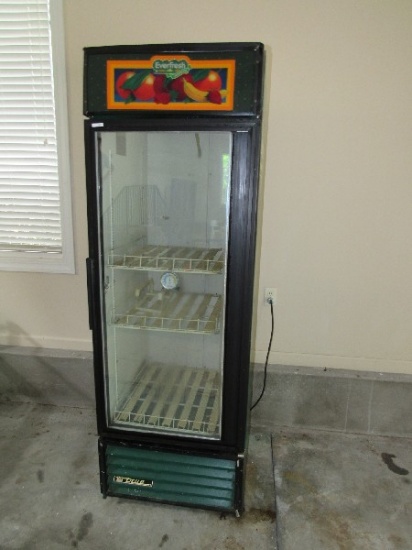 Everfresh Juice Co. Vintage 3-Tier Standing Cooler Glass Front Door