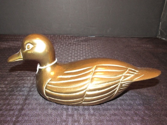 Brass Duck Shelf Décor