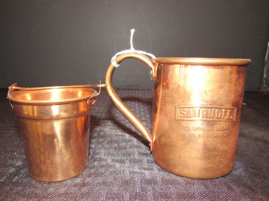 Copper Bucket Votive Holder & Smirnoff Copper Cup Décor