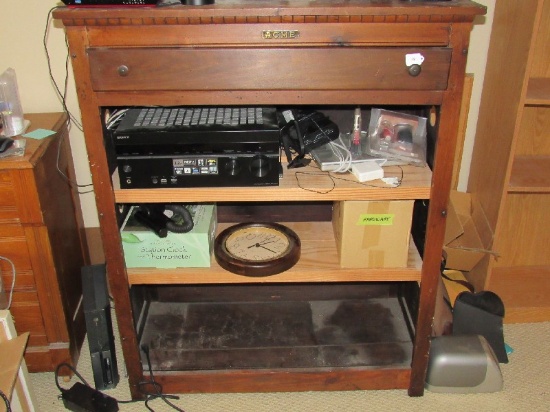 Vintage Wooden ACME Shelving Organizer 1 Drawer w/ 2 Attached Inner Shelves