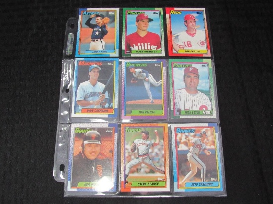 9 Topps 1990 Collector Baseball Cards